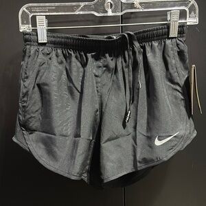 Nike Dri-Fit Running Shorts,panty lined,back zipper,elastic drawstring waist